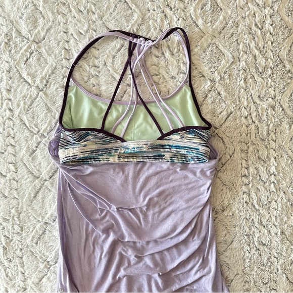 Lululemon Lighten Up Tank Heathered Lilac Blurry Belle Multi Deep Zinfandel sz 8 - Picture 5 of 15